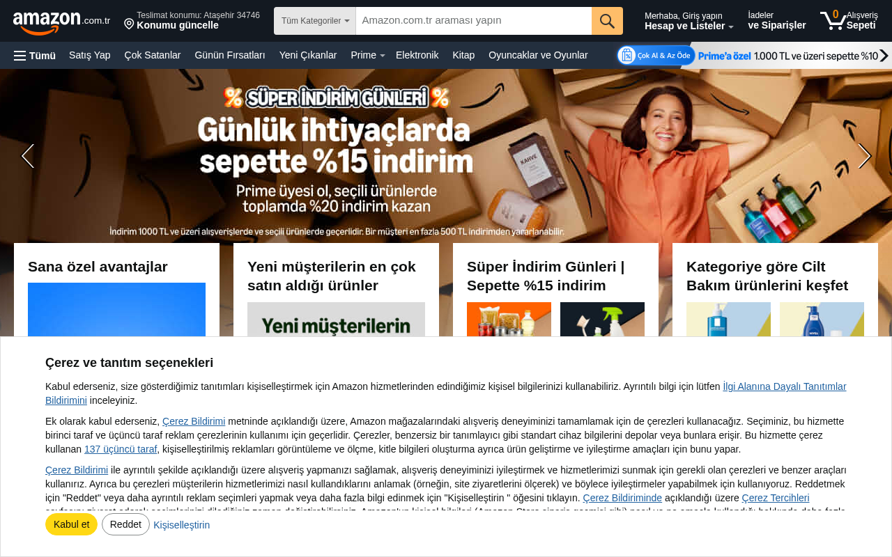 Amazon TR screenshot — 11 May 2026