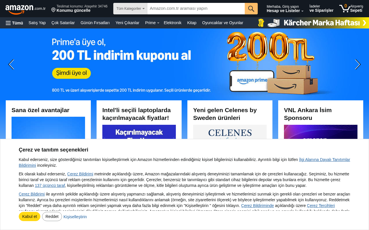 Amazon TR screenshot