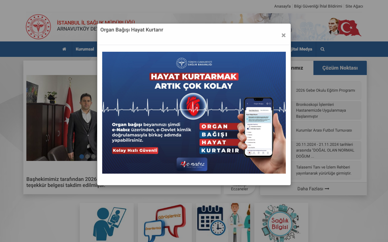 T.C. Sağlık Bakanlığı screenshot