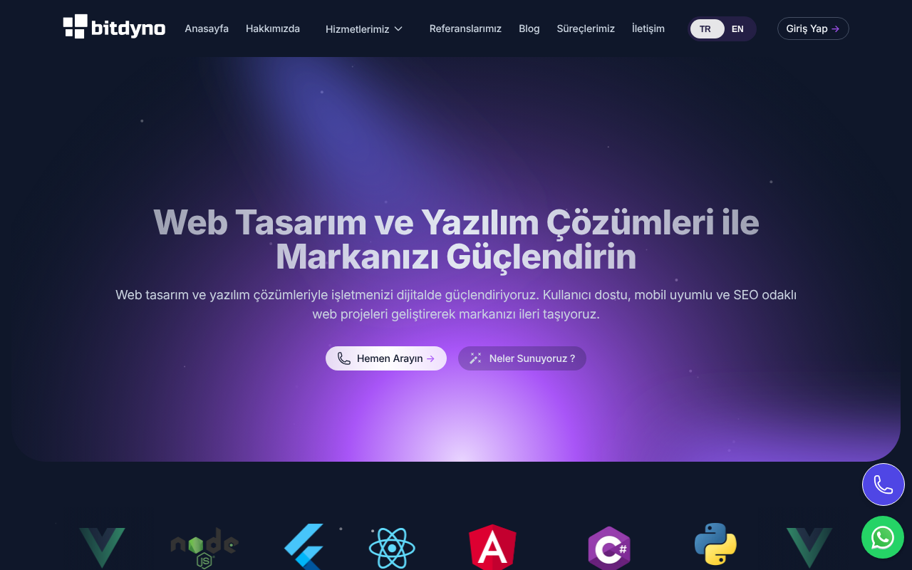 Web Tasarım ve Web Yazılım | Kurumsal Siteler screenshot — 30 Apr 2026