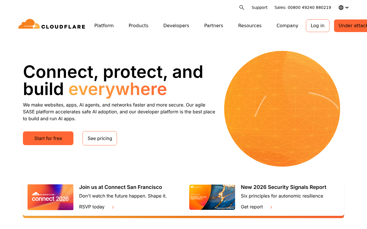 Connect, protect, and build everywhere screenshot