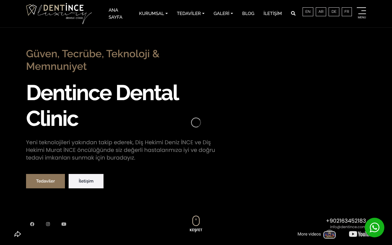 Dentince | Ağız ve Diş Sağlığı Polikliniği, Kadıköy screenshot — 30 Apr 2026