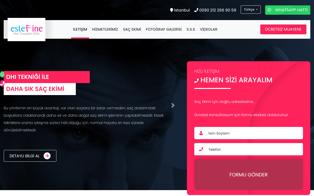 Este Fine Clinic Saç Ekim Merkezi screenshot — 30 Apr 2026