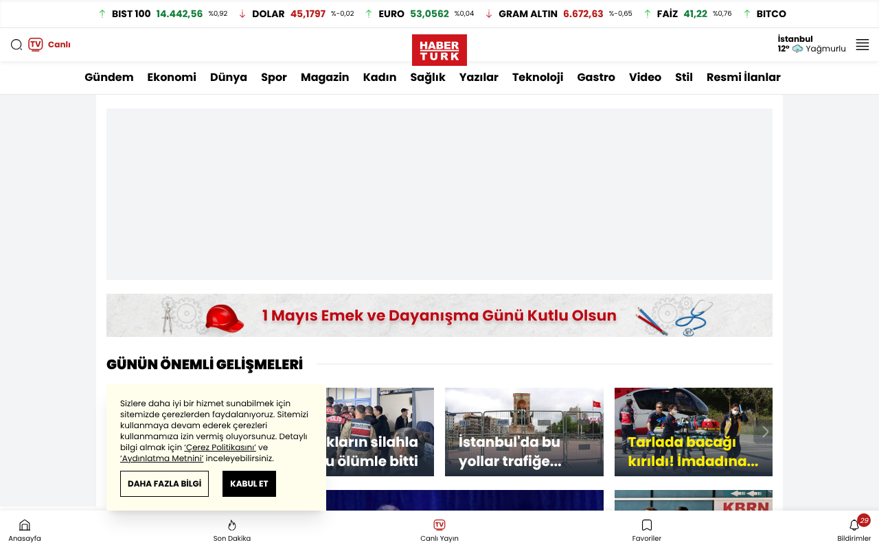 Haberturk.com screenshot
