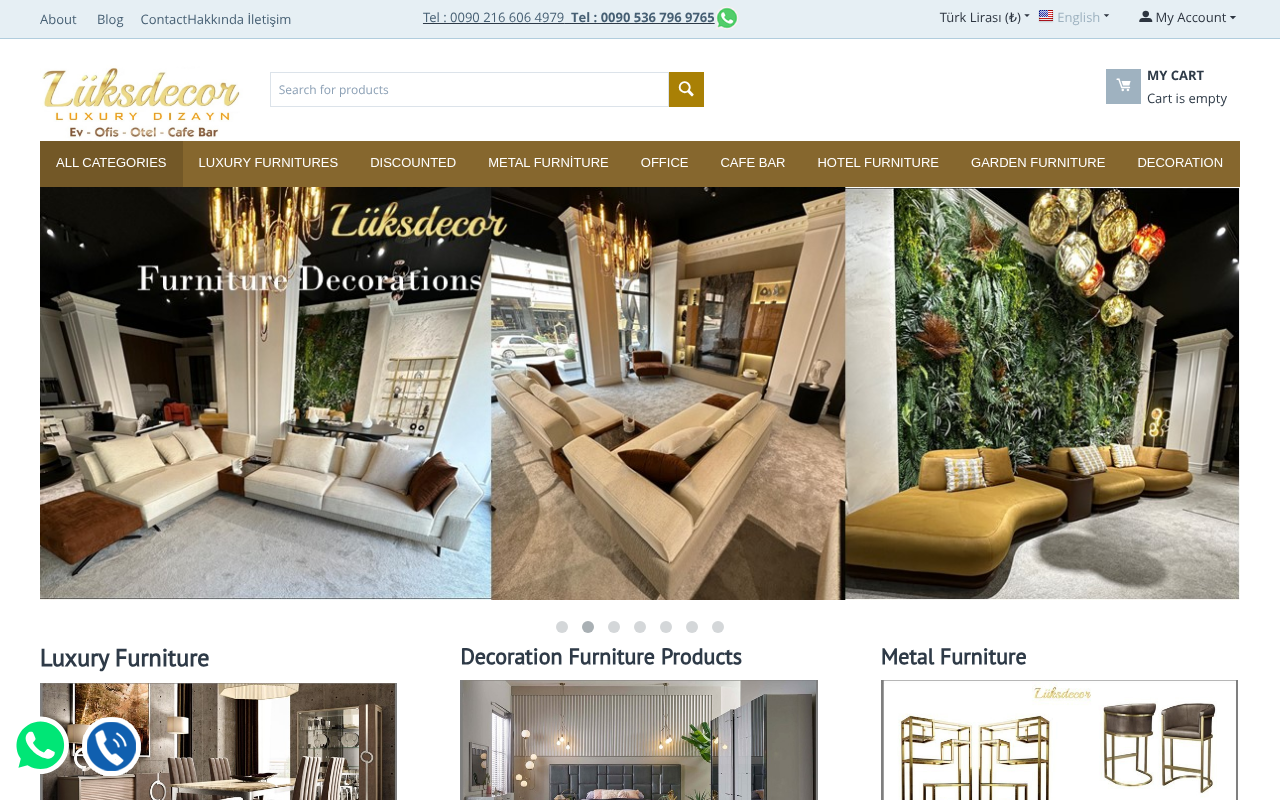 Lüksdecor Lüks Mobilya Üretimi & Ev Ofis Otel Cafe Bar screenshot