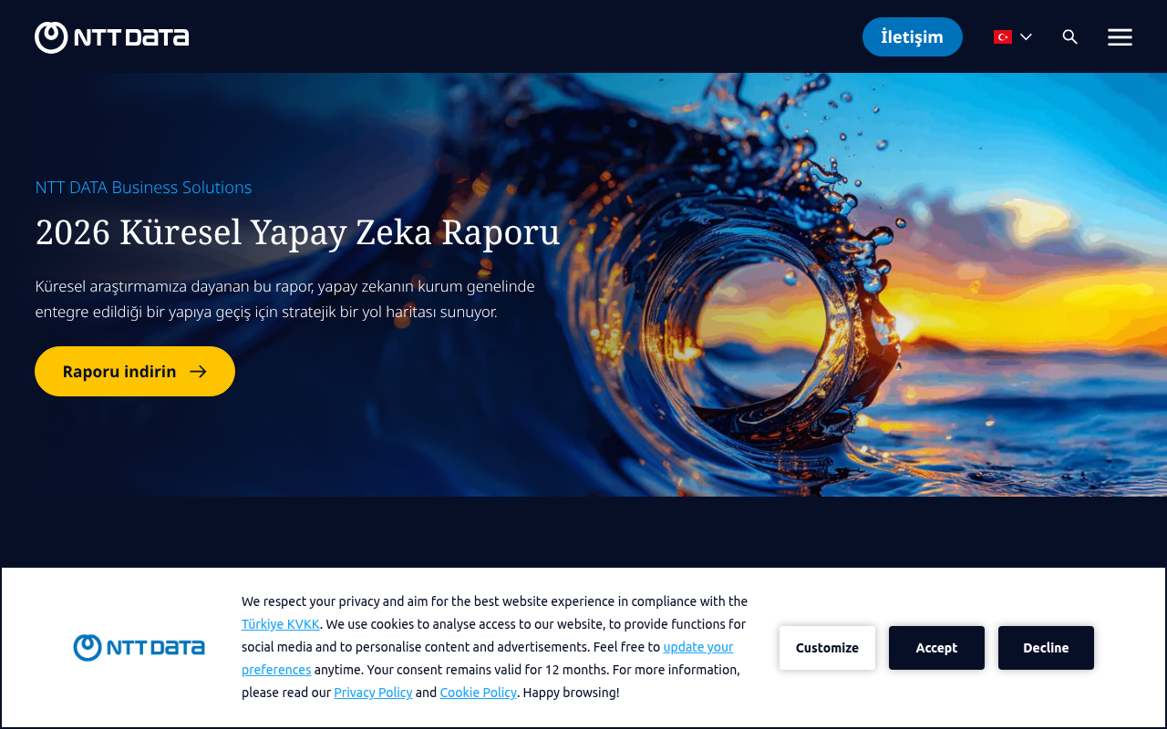 NTT DATA Business Solutions Türkiye screenshot
