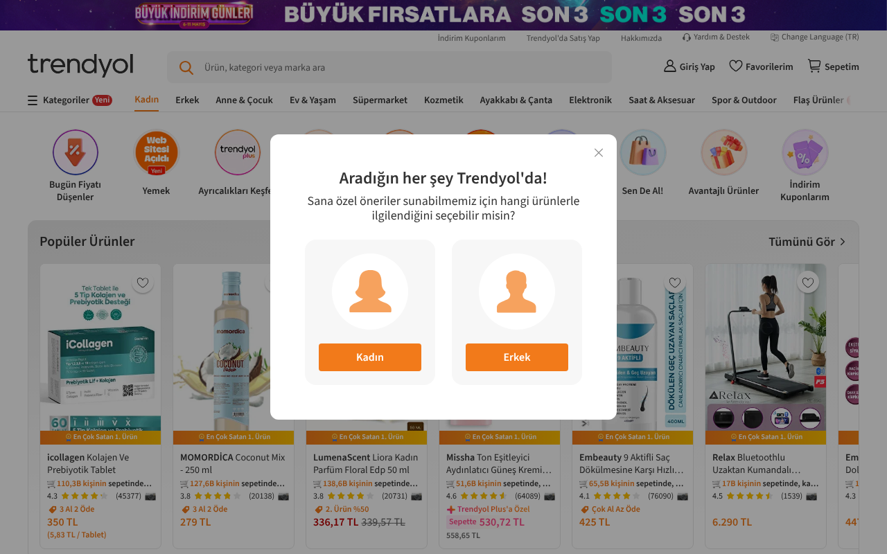 Trendyol screenshot — 03 May 2026