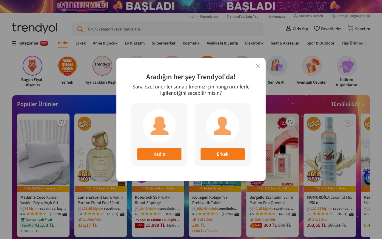 Trendyol screenshot — 06 May 2026