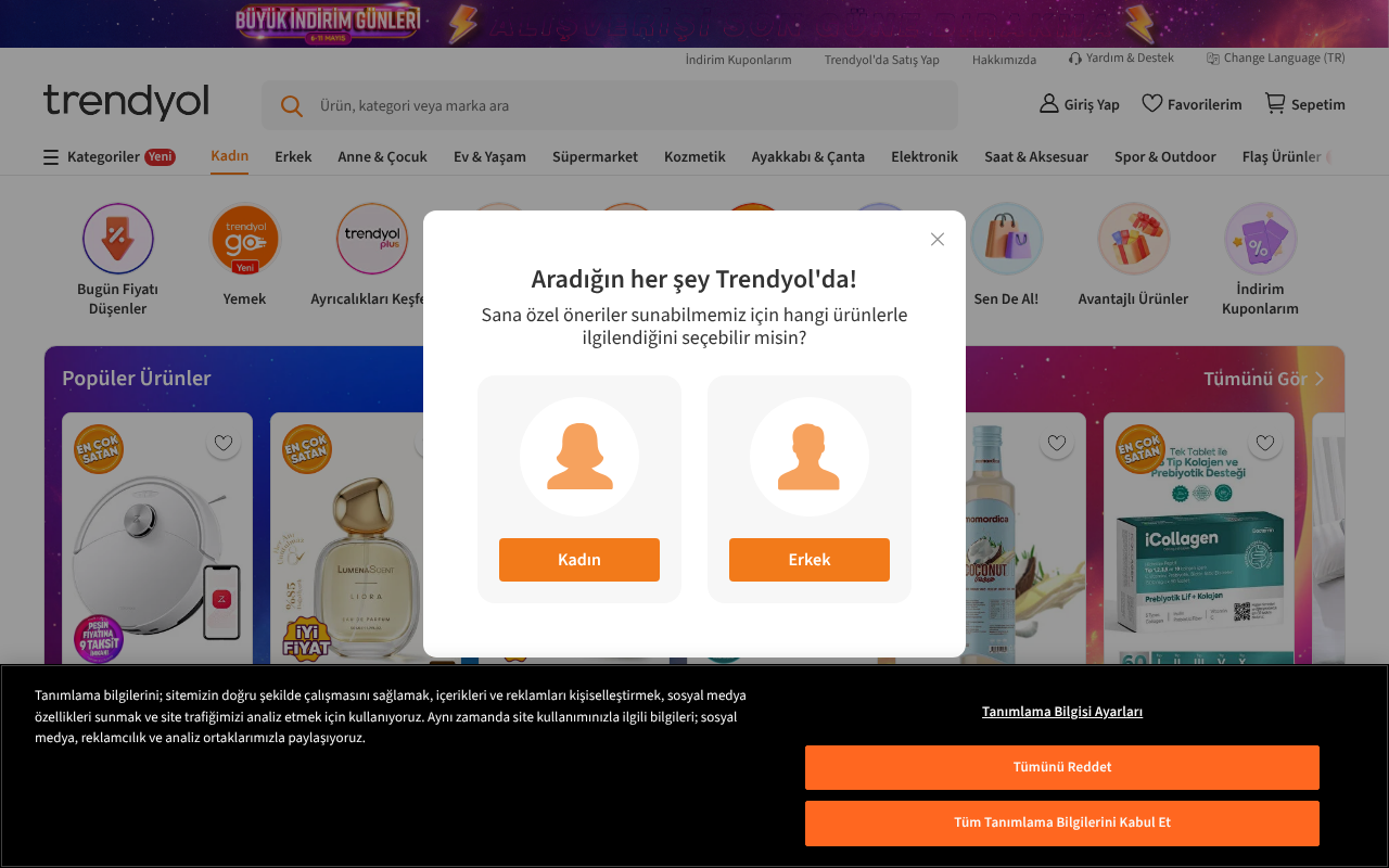 Trendyol screenshot — 10 May 2026