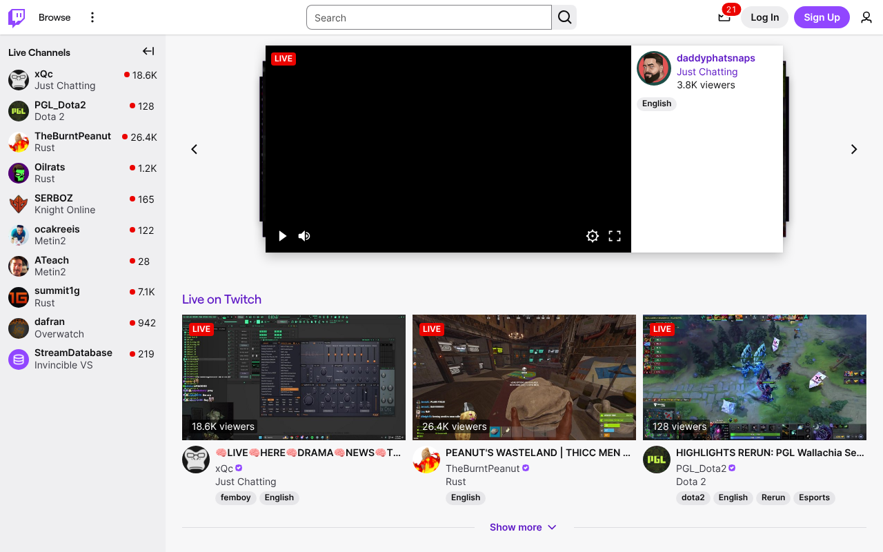 Twitch screenshot