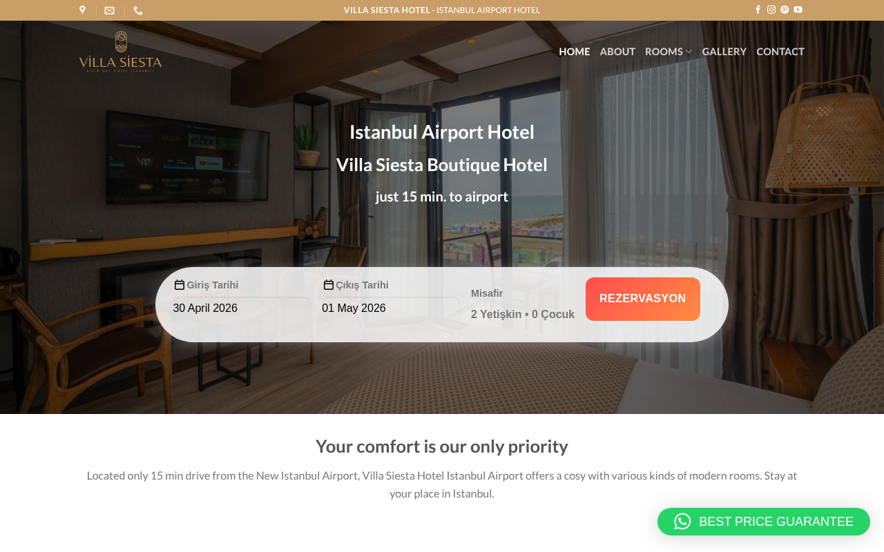 Villa Siesta Hotel screenshot — 30 Apr 2026
