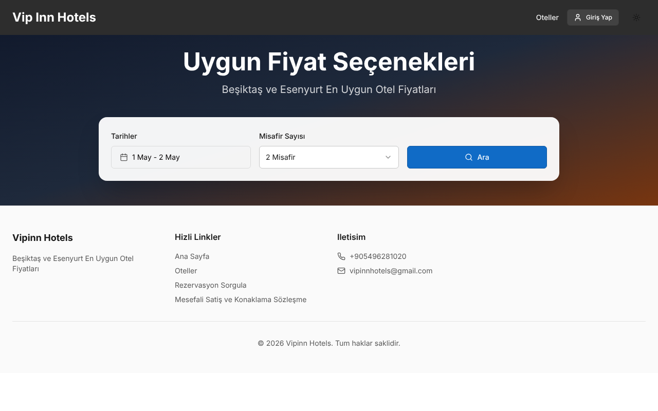 Vip Inn Hotels screenshot