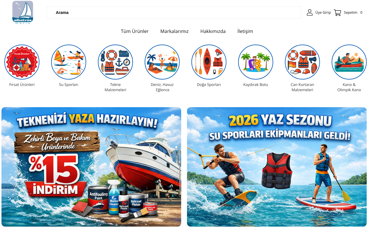 Albatros Marin Tekne ve Yat Malzemeleri screenshot