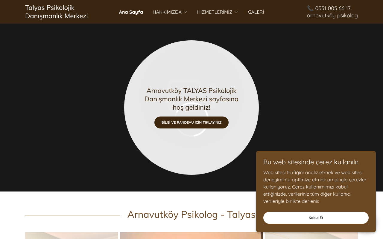 Arnavutköy Talyas Psikolojik Danışmanlık Merkezi screenshot — 30 Apr 2026