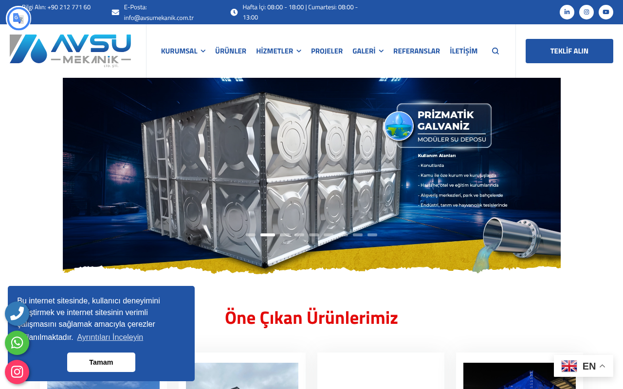 Avsu Mekanik Sanayi ve Ticaret Limited Şirketi screenshot
