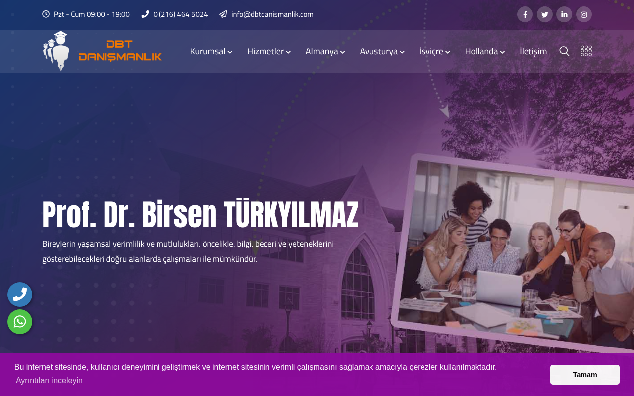 DBT® Almanyada Lisans Eğitimi, Almanayada Yüksekl Lisans ve Doktora, Yurtdışında Lisans Eğitimi screenshot — 30 Apr 2026