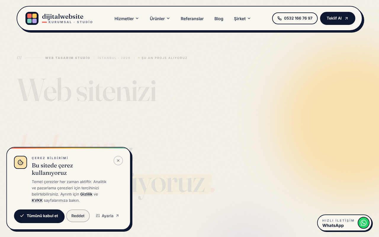 Dijital Website screenshot