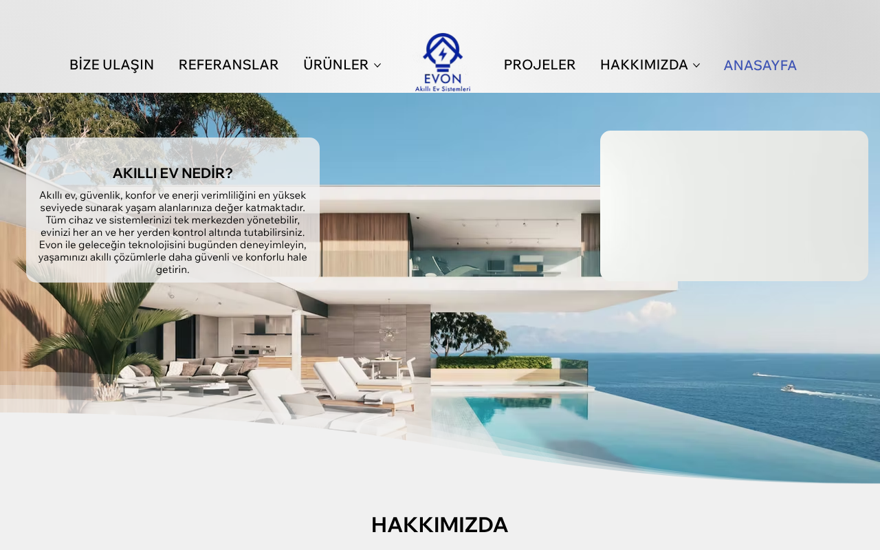 Evon Yeni Nesil Akıllı Ev ve Güvenlik Sistemleri Ticaret LTD. ŞTİ. screenshot