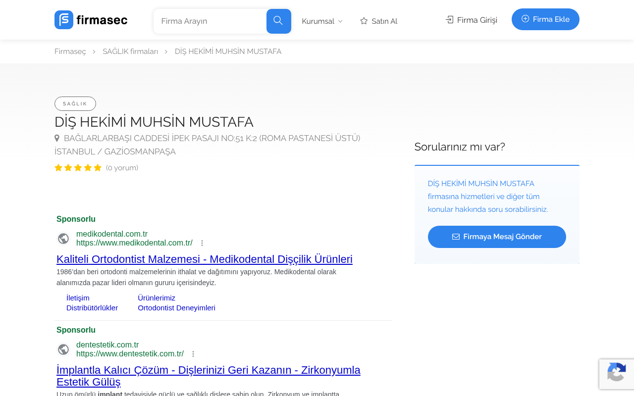 DİŞ HEKİMİ MUHSİN MUSTAFA screenshot — 30 Apr 2026