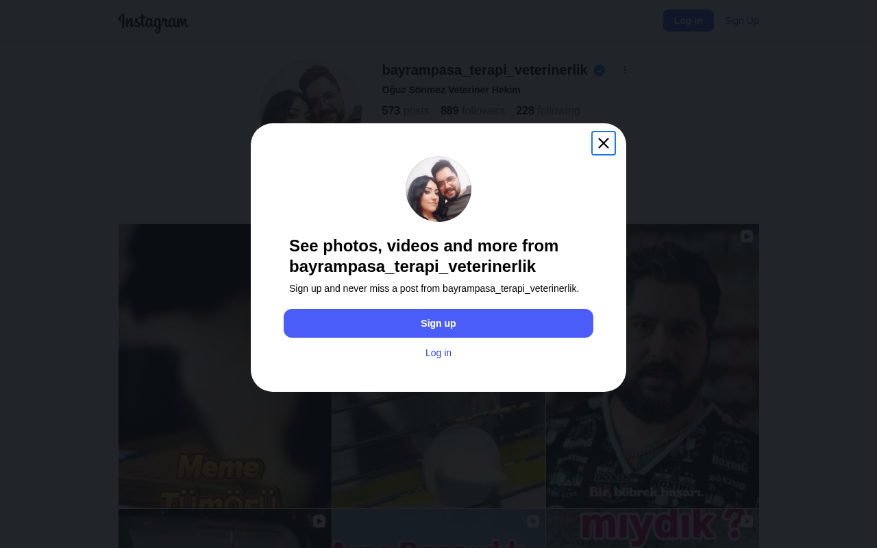 Oğuz Sönmez Veteriner Hekim (@bayrampasa_terapi_veterinerlik) • Instagram photos and videos screenshot