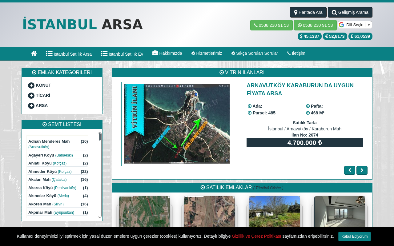 arsa ilanları, satılık arsa istanbul screenshot — 30 Apr 2026