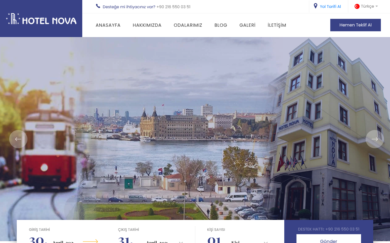 Istanbul Nova Hotel screenshot — 30 Apr 2026