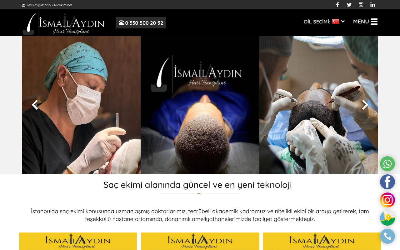 İstanbul saç ekim merkezi screenshot