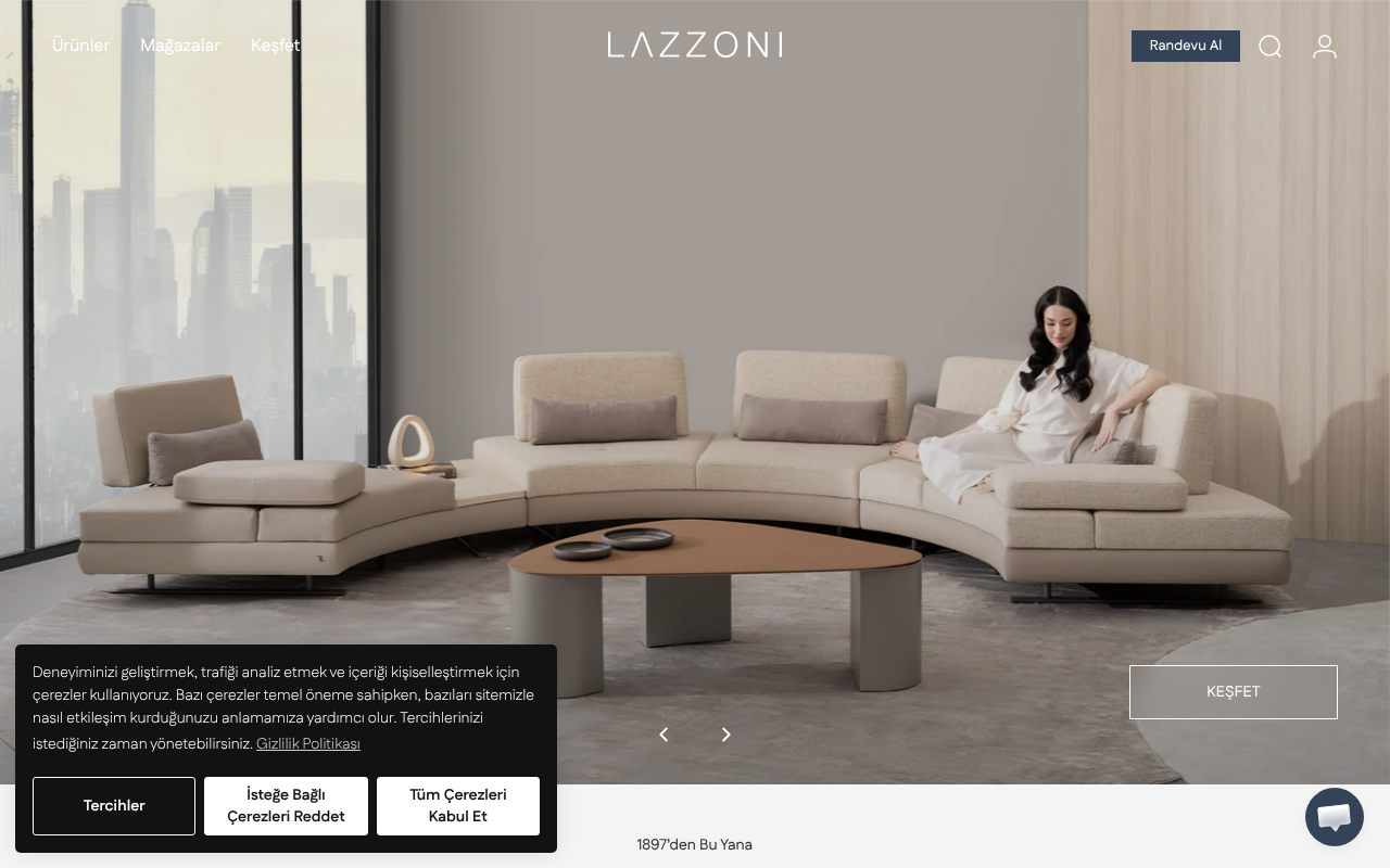 LAZZONI Furniture screenshot — 30 Apr 2026