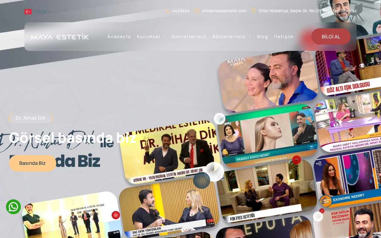Maya Estetik, Estetik Kliniği, İstanbul Estetik Merkezi screenshot — 30 Apr 2026