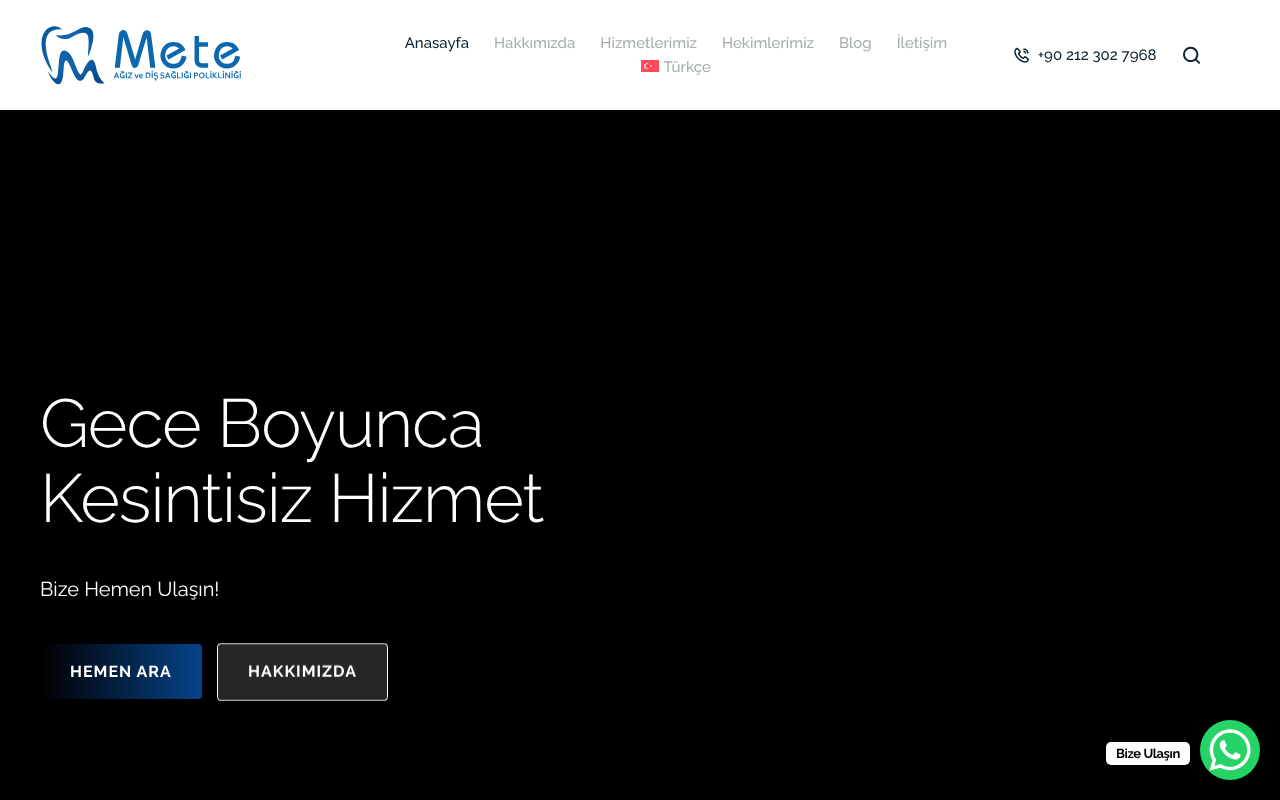 Mete Diş Kliniği screenshot — 30 Apr 2026