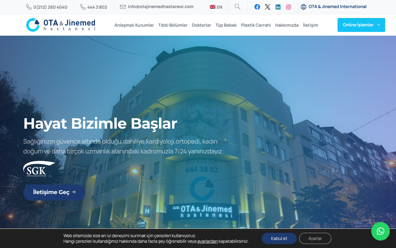 OTA & Jinemed Hastanesi screenshot — 30 Apr 2026