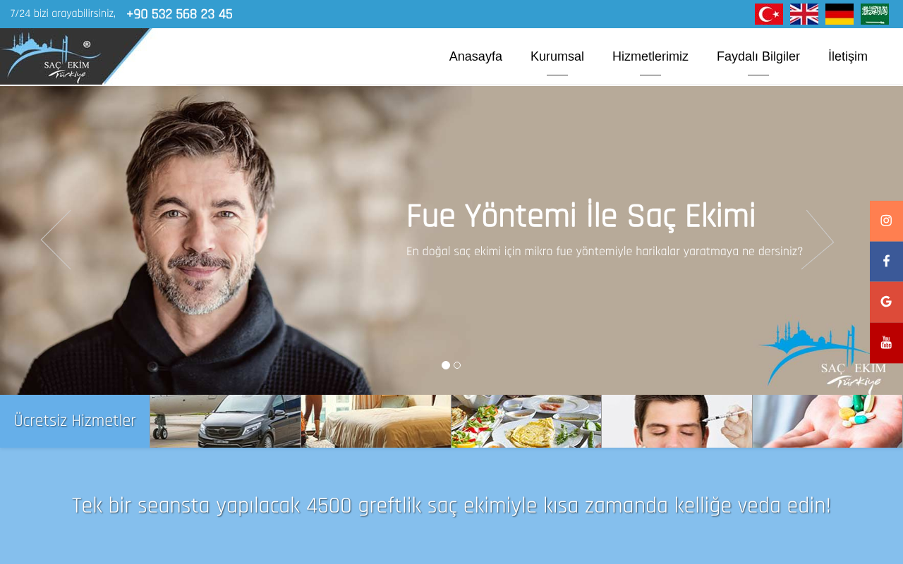 Saç Ekimi, Saç Ekimi İstanbul, İstanbul Saç Ekim Merkezi screenshot