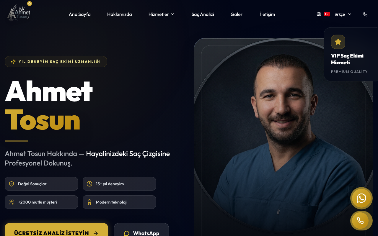 Ahmet Tosun Saç Ekim Danışmanlığı screenshot — 30 Apr 2026