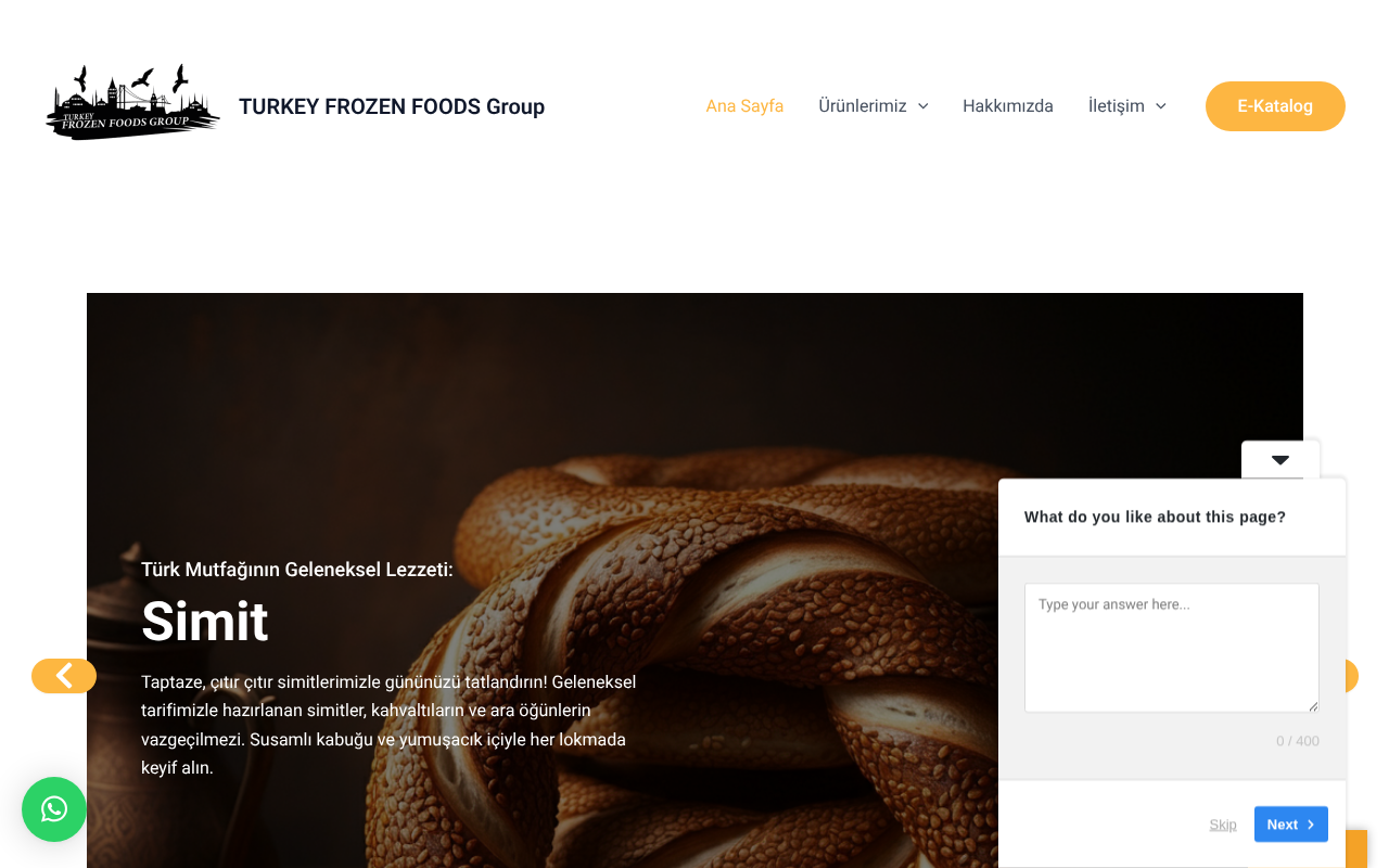 TURKEY FROZEN FOODS Group screenshot — 30 Apr 2026
