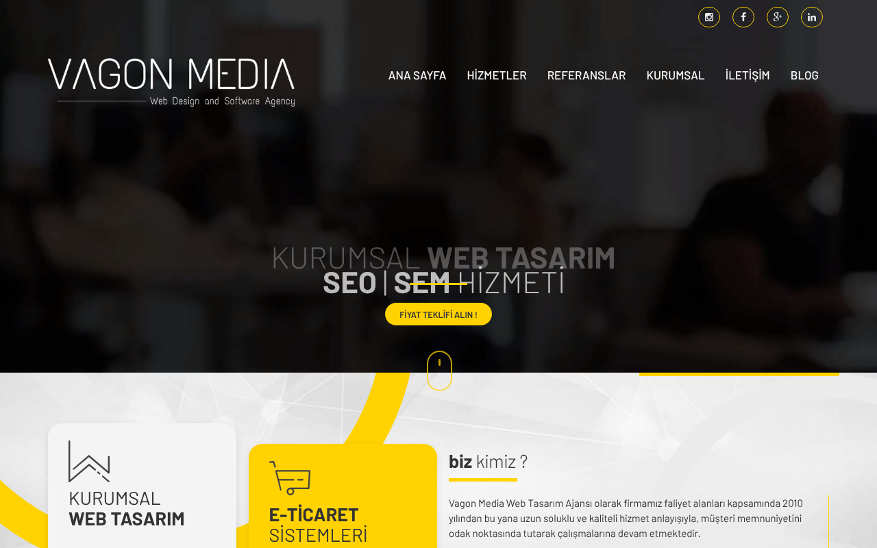 Vagon Media Web Tasarım ve Yazılım Ajansı | Web Tasarım, Seo Ajansı, Adwords Reklam, Kurumsal Mail, Periyodik Bakım ve Destek, E-Ticaret Sitesi, Kurumsal Web Tasarım, Web Tasarım Ajansı, Web Tasarım F screenshot