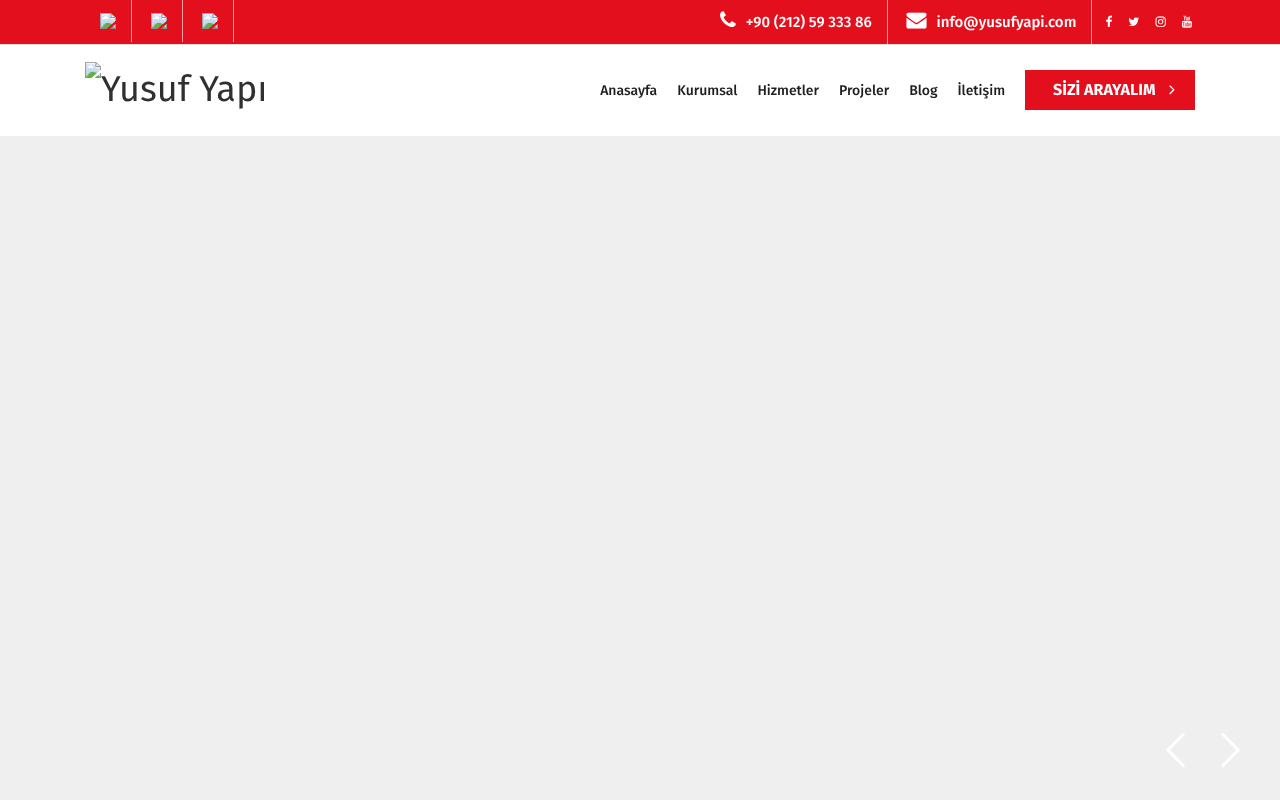 Yusuf Yapı Resmî Web Sitesi screenshot