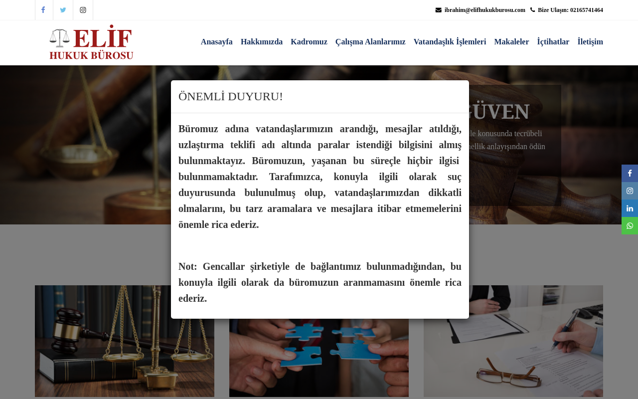 Elif Hukuk Bürosu screenshot