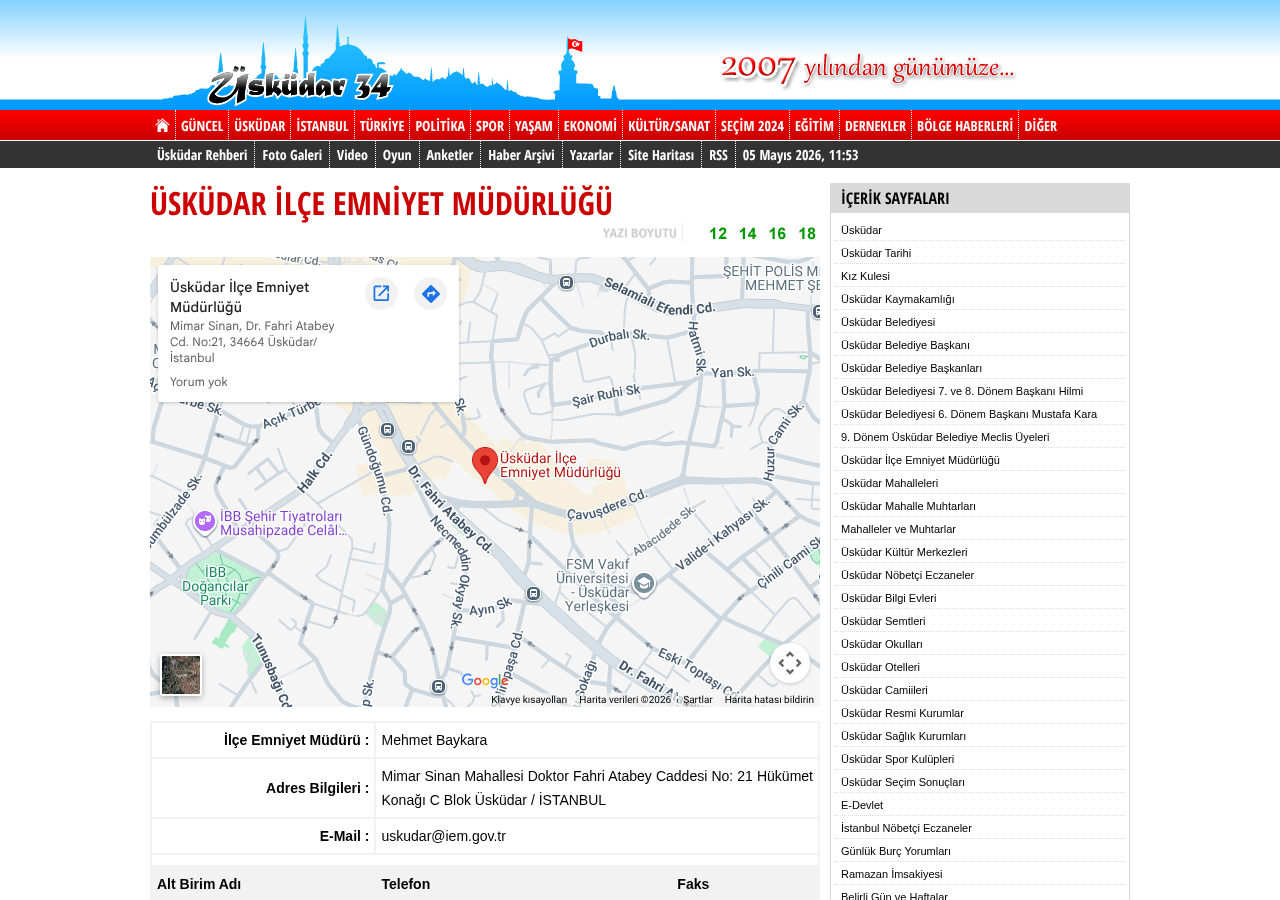 Uskudar Ilce Emniyet Mudurlugu