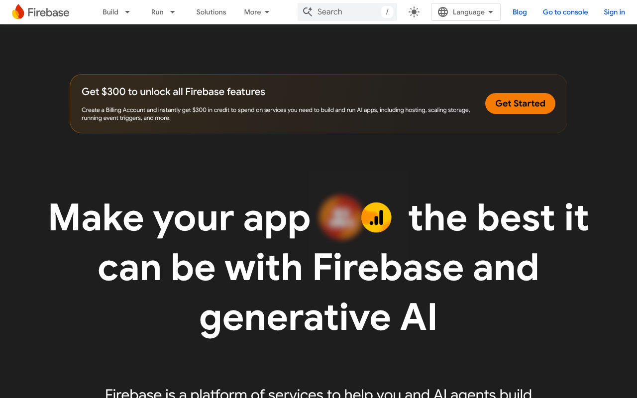 Firebase screenshot