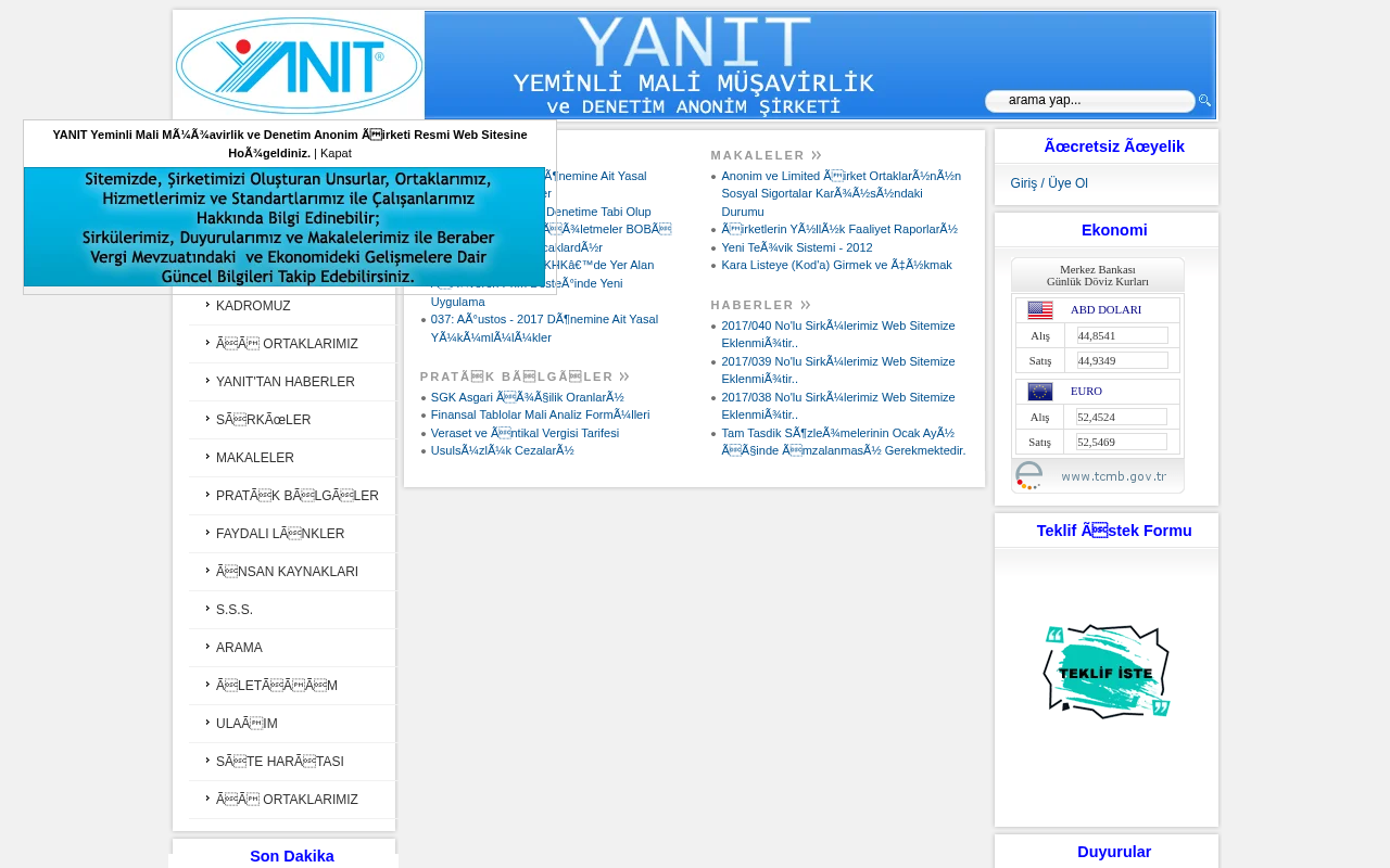 ANASAYFA - YANIT YMM VE DENETİM A.Ş. — Web Directory