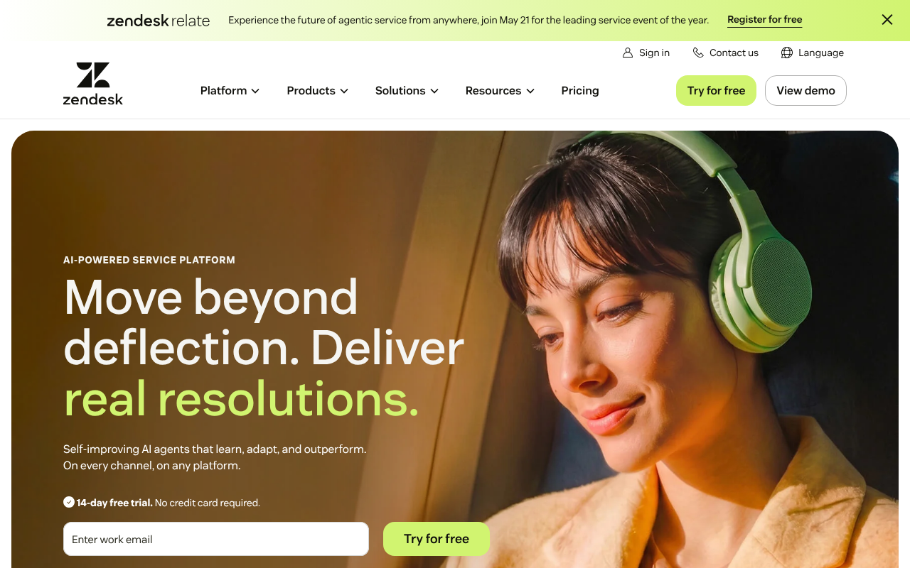 Zendesk screenshot