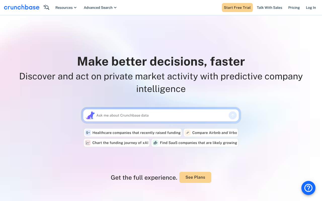 Crunchbase screenshot