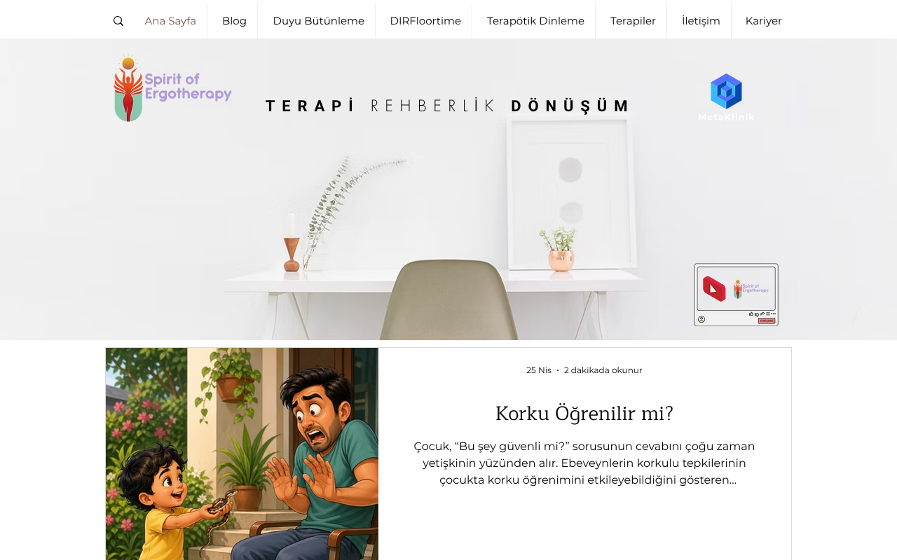 Blog screenshot