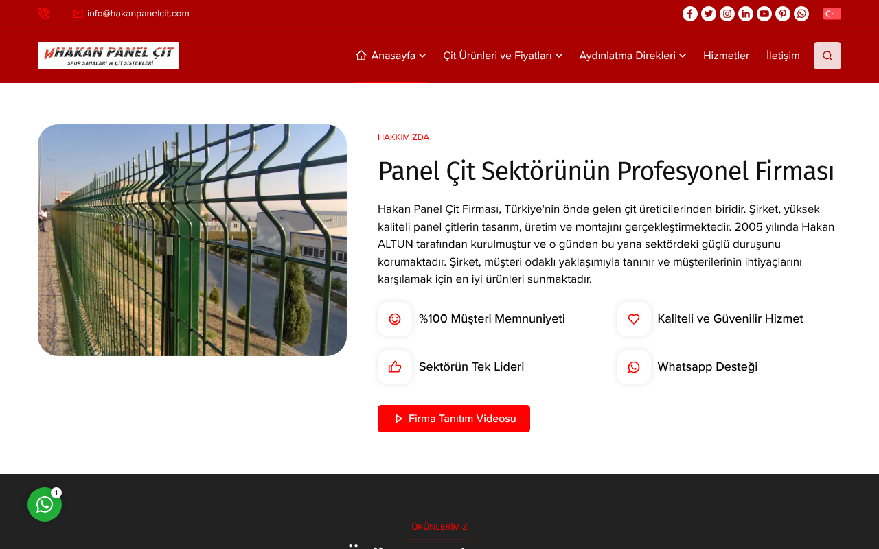 Hakan Panel Çit Sistemleri screenshot
