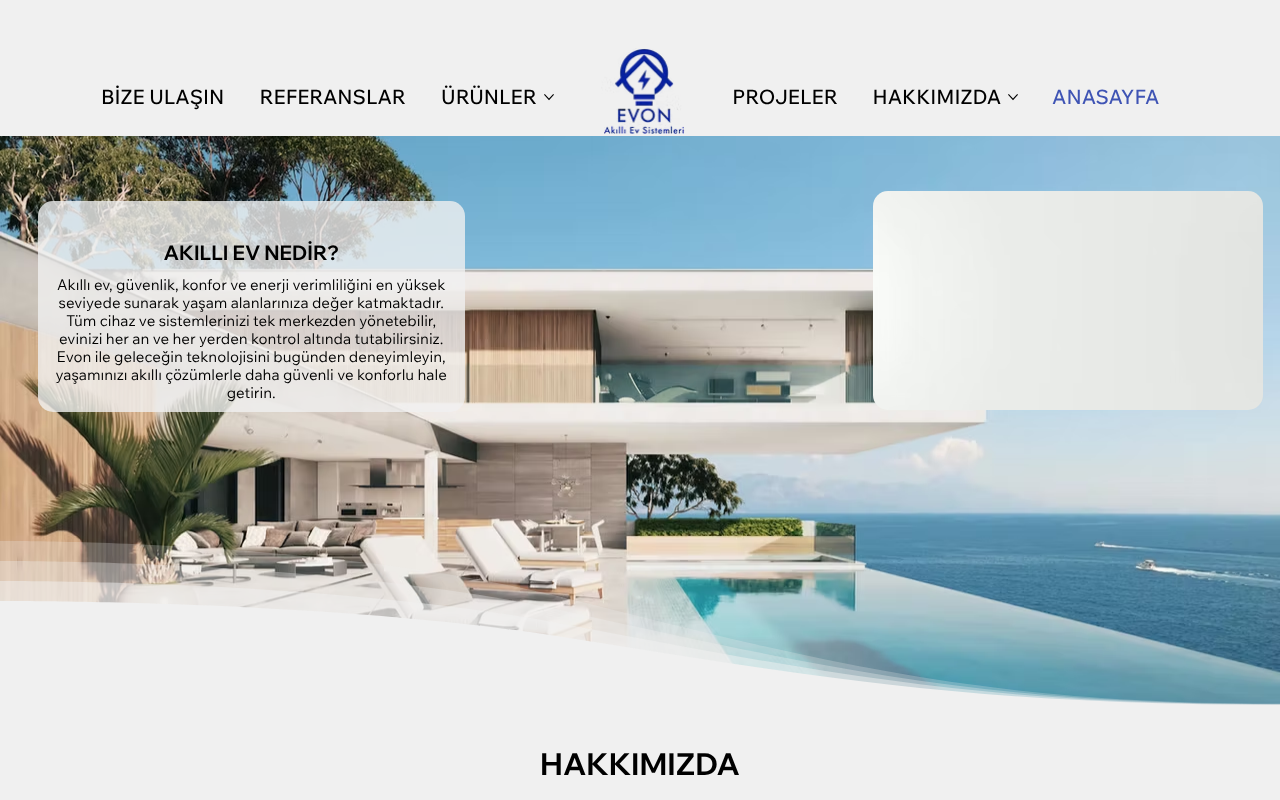 Evon Yeni Nesil Akıllı Ev ve Güvenlik Sistemleri Ticaret LTD. ŞTİ. screenshot