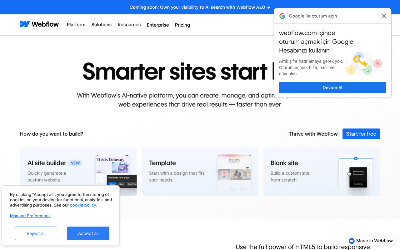 Webflow screenshot