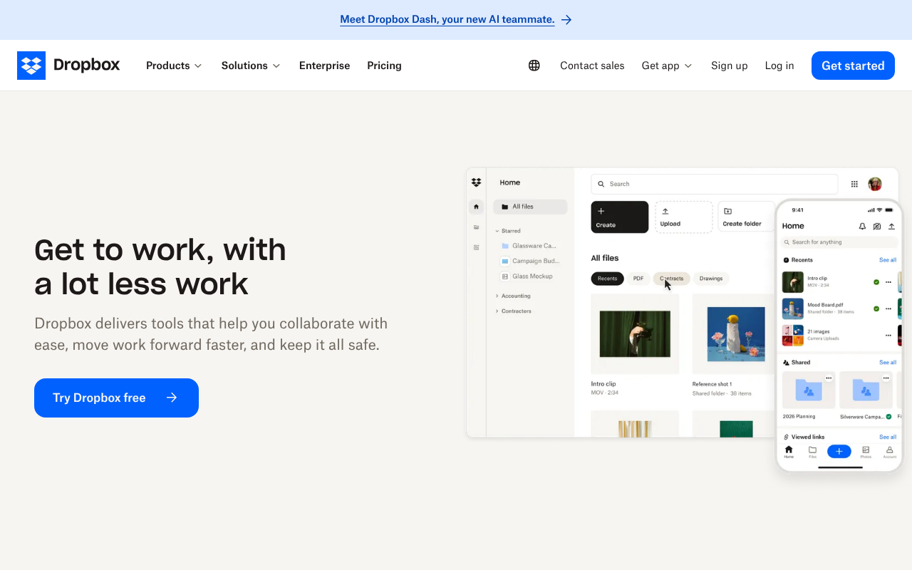 Dropbox screenshot