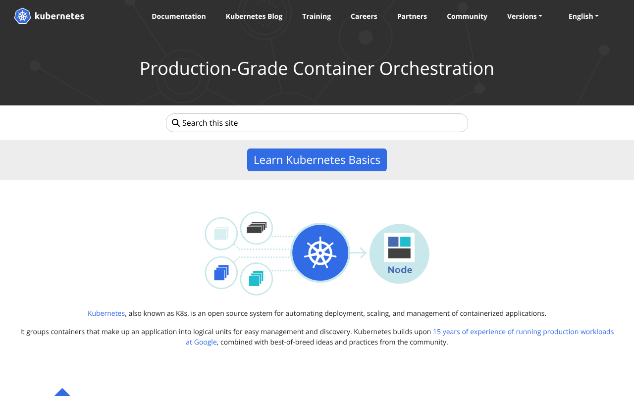Kubernetes screenshot