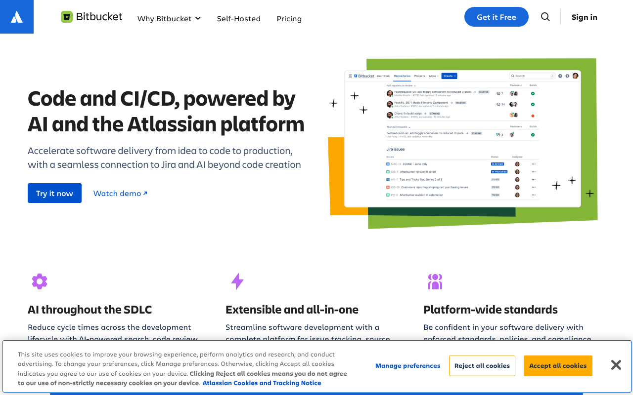 Bitbucket screenshot