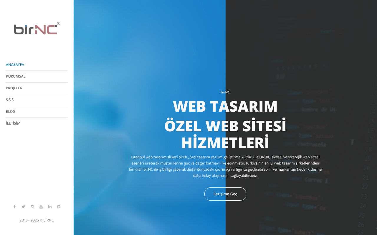 birNC Web Tasarım Şirketi — Site Report